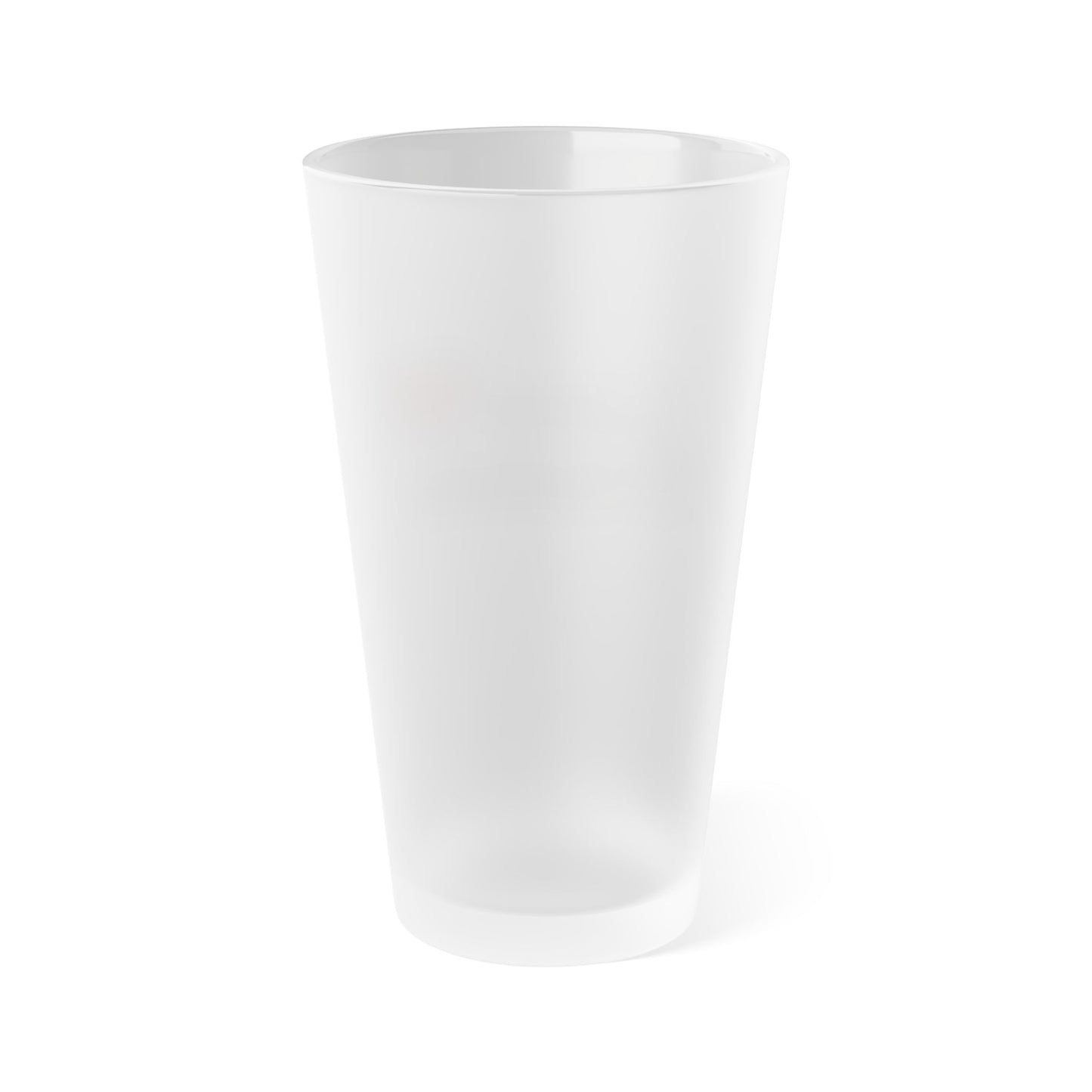 Frosted Pint Glass, Love Frames Design, Custom Drinkware, Gift for Beer Lovers, Anniversary Celebration, Housewarming