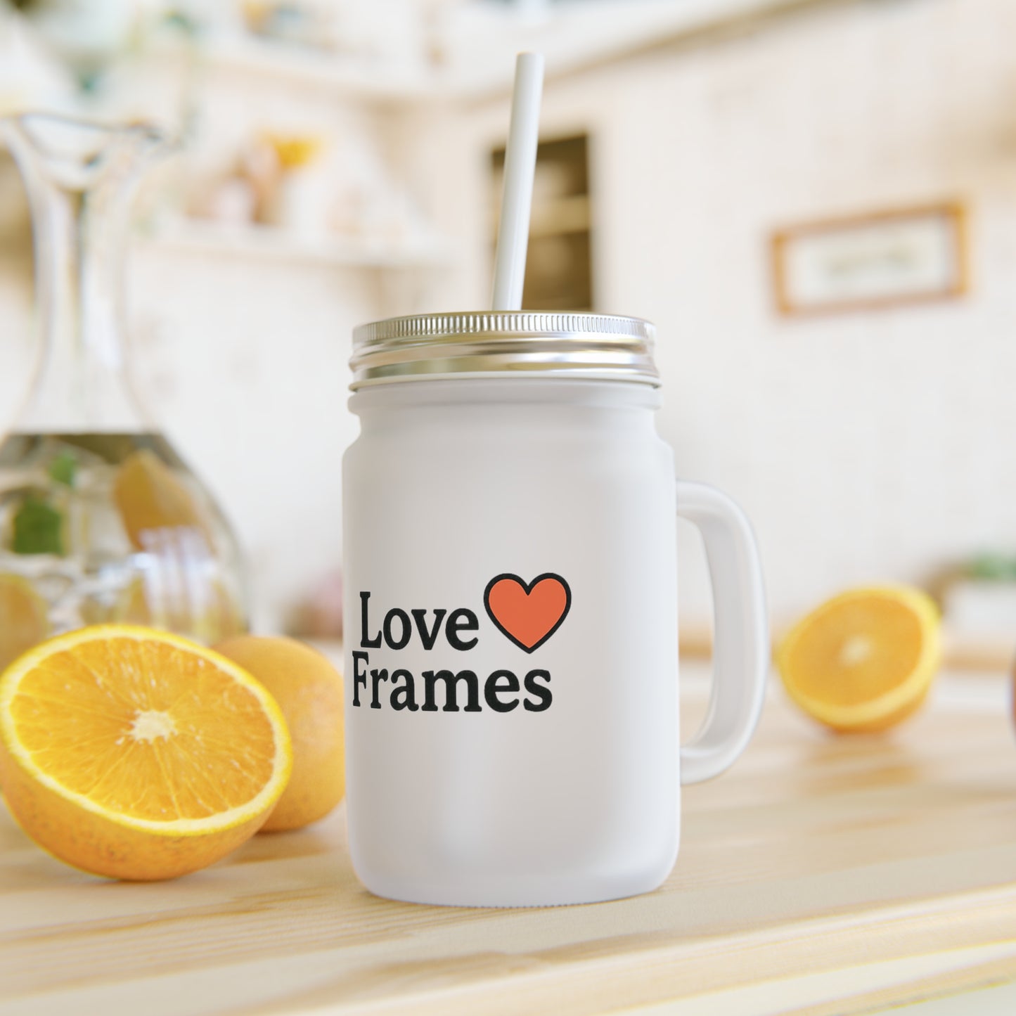Personalized Love Frames Mason Jar - Perfect for Gifts, Weddings, Home Decor, Sweetheart Drinks, Party Favors