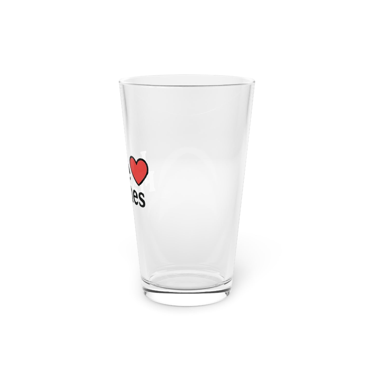 Love Frames Pint Glass | Personalized 16oz Drinking Glass for Couples | Cute Gift for Anniversaries, Weddings, Housewarming, Home Bar