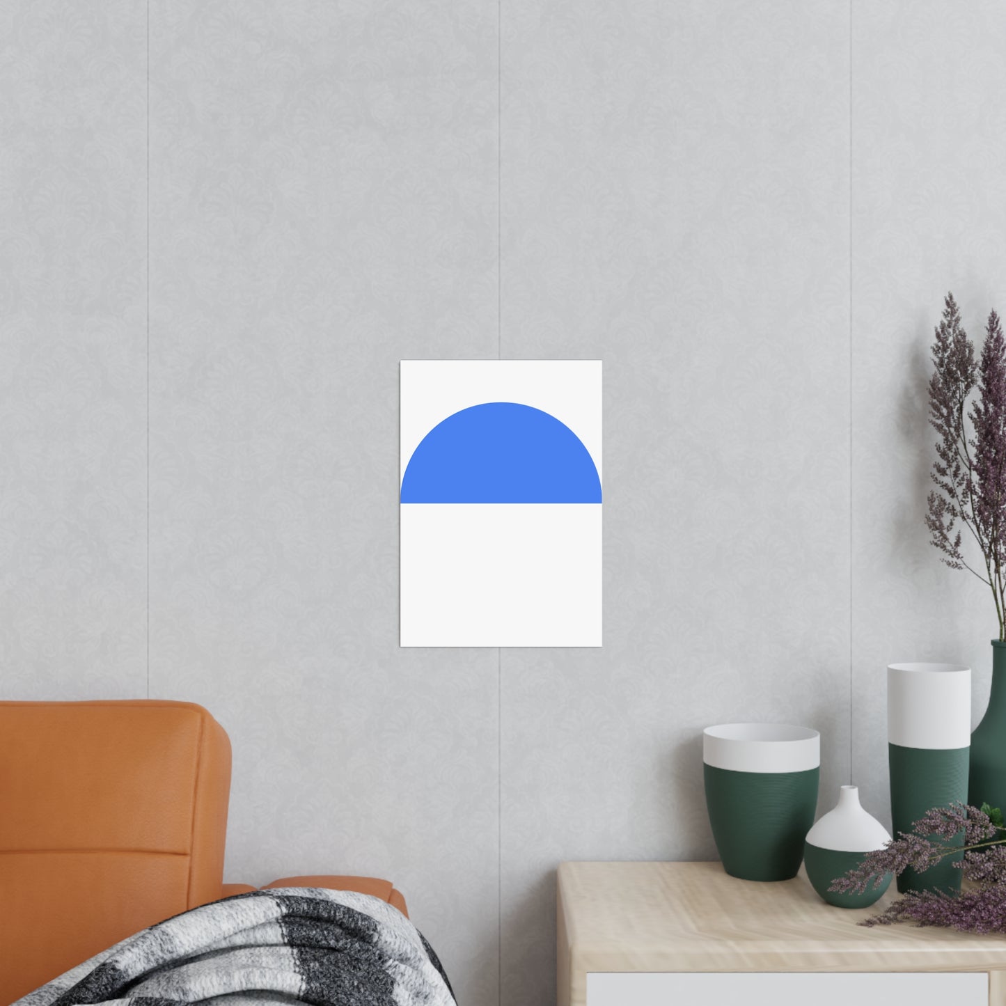 Modern Minimalist Art Prints, Abstract Home Decor, Wall Art for Living Room, Office Decor, Blue and White Posters