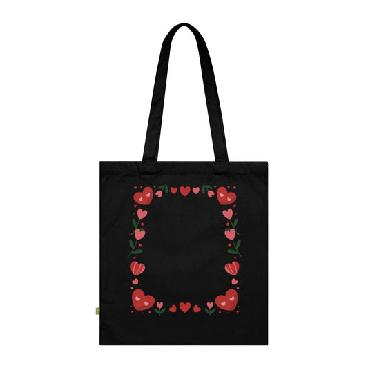 Vintage Floral Heart Tote Bag | Eco-Friendly Shopping, Beach, Gym, Gift, Reusable